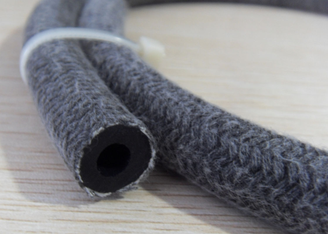 外繊維の編みこみのゴム製エア・ホース、黒い引き込み式のエア・ホース