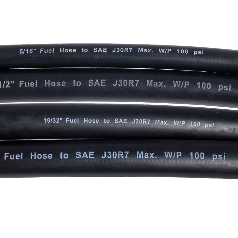 5/16インチ SAEJ30R7 100 PSI 燃料ディーゼル耐性 自動車用用黒 NBRゴムホース 繊維,ガソリン配送システム