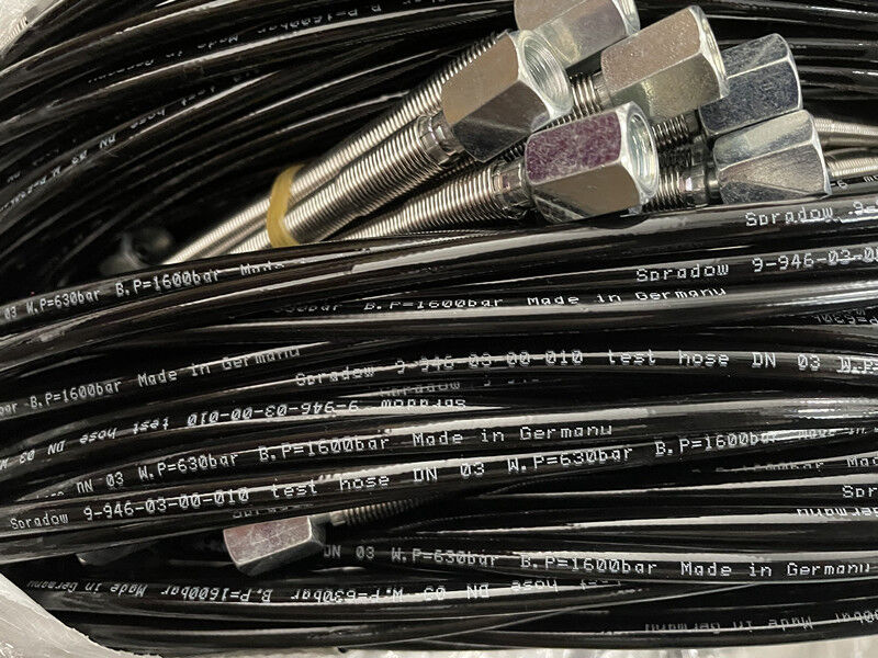 DN2 3.2mm 内径 630Bar 超高圧テストホース 2000Bar 破裂圧 エアチャージホース 0.5m 延長長