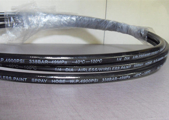 編みこみの黒いSAE 100R8の熱可塑性のホースのペンキのスプレーのホース繊維-