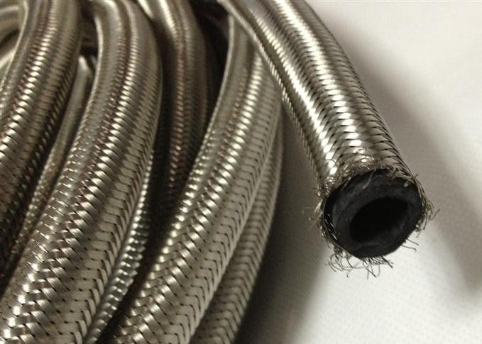 外のステンレス鋼の編みこみの圧縮空気のホースの中純粋なゴム製管